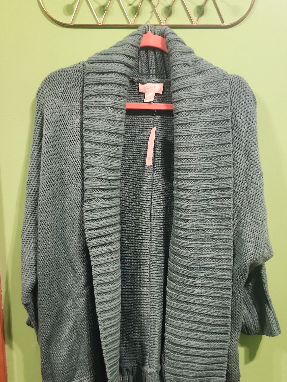 Teal Cardigan Sweater
